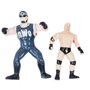 Vintage WCW NWO Hollywood Hogan & Goldberg Action Figures 1990s Wrestling Toy Lo - Picture 1 of 5