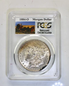 BU 1884-O Morgan Silver Dollar PCGS Certified, Brilliant Uncirculated - Picture 1 of 2