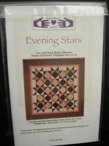 FROM MARTI AND ME   EVENING STARS   CHOCOLATE & STRAWBERRY STARS   QUILT PATTERN - Picture 1 of 2