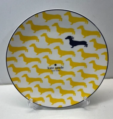 Kate Spade New York Lenox Accent Plate - Dachshund Wickford Yellow - Image 1 of 3