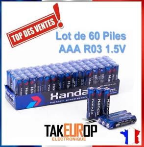 Lot de 60 Piles AAA LR03 R03 LR3 1.5V - Expédition rapide - AAA AA - Imagen 1 de 1