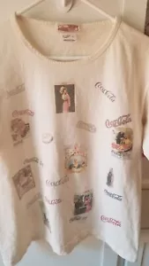Ladies COKE - COLA T SHIRT with Victorian Ladies ( L ) - Picture 1 of 15