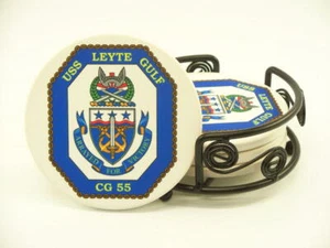USS LEYTE GULF CG 55 Untersetzer Militär USN U S Marine A - Bild 1 von 7