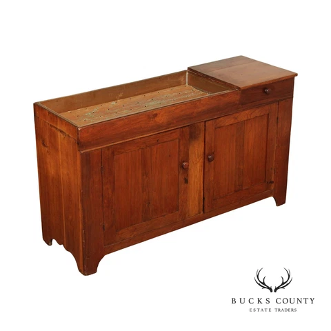 Antique 19th C. Pennsylvania Farmhouse Walnut Dry Sink Cover
