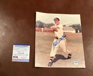 EDDIE MATHEWS (Dec'd 2001) Signed / Autographed 8x10 Photo - PSA DNA - HOF - Picture 1 of 3