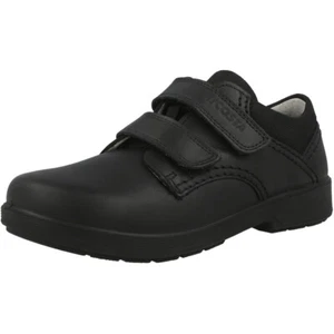 Ricosta William Wide Fit Black School Shoes Leather Upper Comfort Padded Ankle - Picture 1 of 8