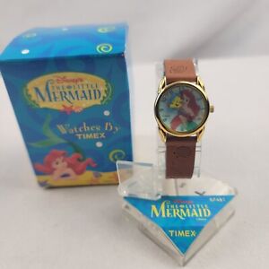 Disney's The Little Mermaid Ariel Flounder Sebastian Timex Wrist Watch Vintage