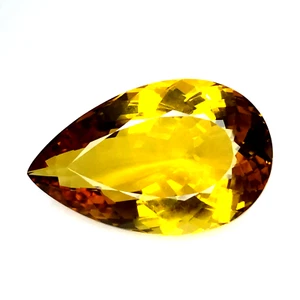 23.170CTS RESPLENDENT TOP COLLECTION YELLOW NATURAL CITRINE PEAR LOOSE GEMSTONES - Picture 1 of 3