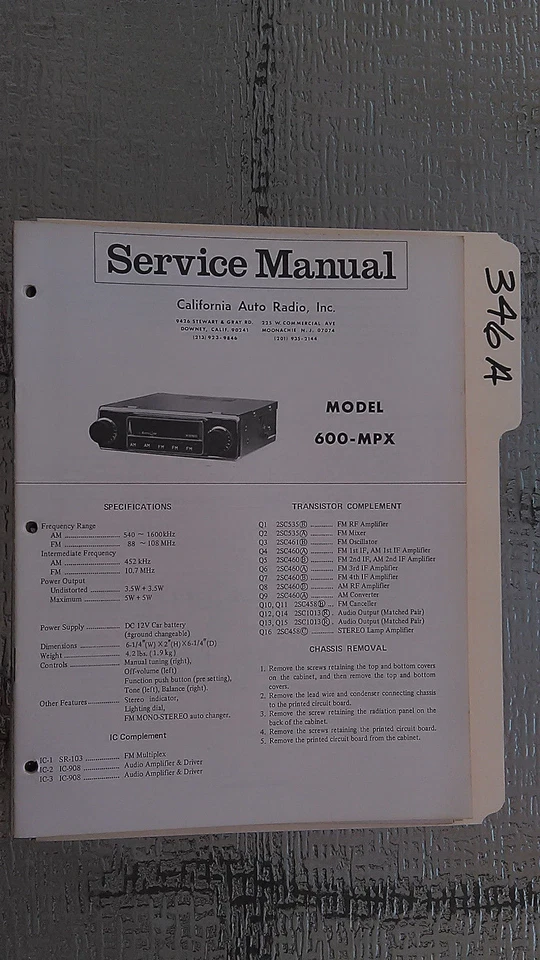 Boman? Astro line 600mpx service manual original repair book stereo am car radio - Image 1 of 1