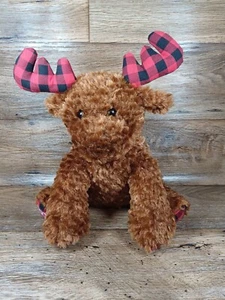 Build-A-Bear Workshop RED BUFFALO CHECK PLAID CHRISTMAS MOOSE (HOLIDAY) - Picture 1 of 9