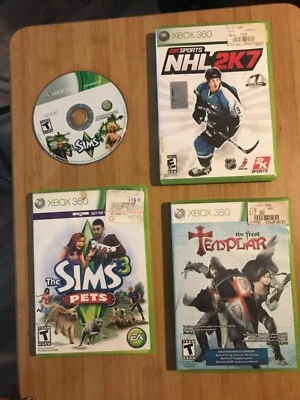 Lot xbox 360 live Microsoft 2k sport games the first templar sims pets 3 NHL 2k7 - Image 1 of 4