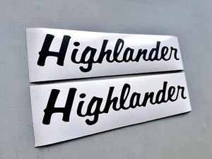 Highlander Trailer Decals SET OF 2 Vinyl Decal Stickers - Picture 1 of 3