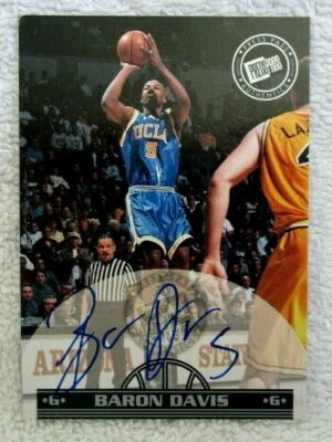 Baron Davis RC 1999 Press Pass Authentics blue sharpie Auto!UCLA/Hornets G RC - Image 1 of 3