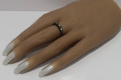 Avon Sterling Silver Simulated Emerald & CZ Ring Sz 10.25 - Imagem 1 de 4