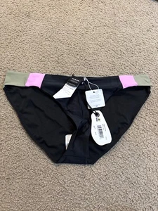 NWT prAna Tulum Swim Bottoms Size large Black Color Block NWT - Picture 1 of 6