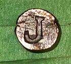 Copper+indent+date+letter+nail+%22J%22