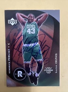 KENDRICK PERKINS BOSTON CELTICS SIGNED AUTOGRAPHED 2003 UDC NBA BASKETBALL CARD - Bild 1 von 2