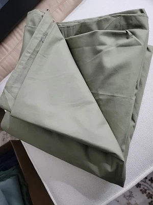 Funda nórdica Brooklinen Luxe King/California King 100 % algodón color oliva nueva Foto 1 de 4