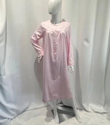 Camisola feminina vintage Morning Glory pequena jasmim rosa bordada renda - Imagem 1 de 4