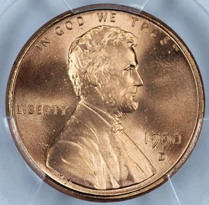 1990-D PCGS MS68RD Lincoln Cent 44389306 - Picture 1 of 3