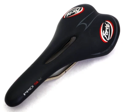 Sillín de bicicleta FORTE PRO SLX ligero CrN/titanio carbono 216 gramos Foto 1 de 4