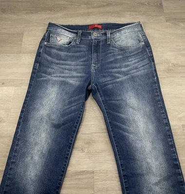 Guess Lincoln Slim Straight Mens 33x30(28) Blue Jeans - Image 1 of 4