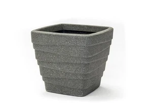 Sankey Square Trojan Planter Ash - 33.5cm - Granite Finish - Indoor & Outdoor - Picture 1 of 2