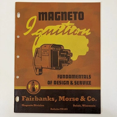 Magneto Ignition Fundamentals of Design & Service VTG 1957 Bulletin FM123 Grampo - Imagem 1 de 4