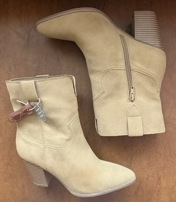 BOTAS WESTERN DE GAMUZA SINTÉTICA TOSTADAS MIA MARNIE TALLA 8M NUEVAS SIN CAJA Foto 1 de 4