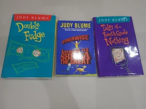 Judy Blume Paperback Book Lot Of 3, 2 Hard Cover Double Fudge, Sheila, 4th grade - Bild 1 von 12