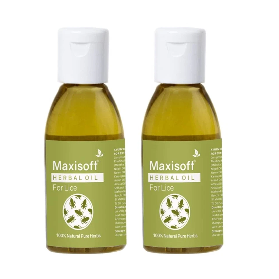 Maxisoft Aceite Herbal Anti-Piojos | Aceite Herbal Asesino de Piojos | (25 ml - Paquete de 2) Envío Gratis Foto 1 de 4