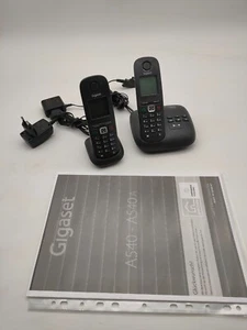 Gigaset A540A Duo Schnurloses Telefon mit AB Schwarz mit ECO DECT - Zdjęcie 1 z 8