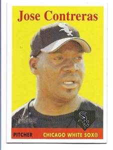 Jose Contreras 2007 Topps Heritage Yellow Team Name SP #100 Short Print - Bild 1 von 2
