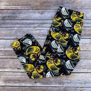 I Need Coffee Yellow Duck Women's CAPRI Leggings OS One Size 2-12 - Picture 1 of 3