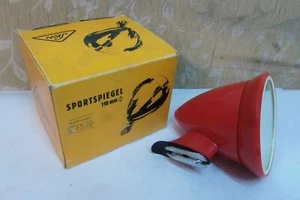 NOS CLASSIC BULLET ROUND PLASTIC RED MIRROR AUSTIN MINI HEALEY SPRITE Frogeye - Picture 1 of 6