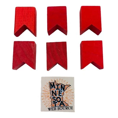 6 Piezas de repuesto para chimenea de madera roja Lincoln Troncos Foto 1 de 3