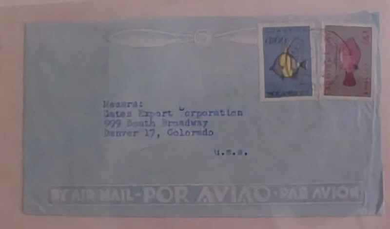 1956 年至美国安哥拉鱼印盖 — 第 1/1 张图片