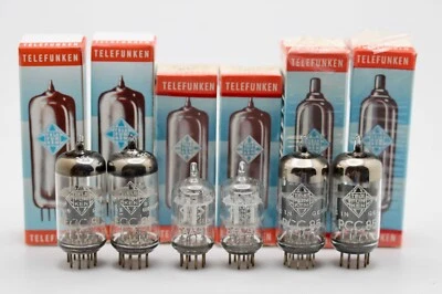 NOS TELEFUNKEN GERMAN THERMIONIC PHOENIX SB TESTED PAIR PCC85, ECC81, EBA91/EAA91 - Bild 1 von 4
