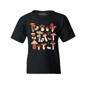Mushroom Fungi Mycology Cottagecore Youth's T-Shirt Cottage Shirts - Picture 1 of 4