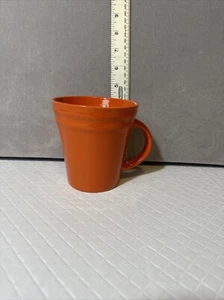 Tazza da caffè Double Ridge Tangerine Orange di Rachael Ray bordo in rilievo arancione - Foto 1 di 4