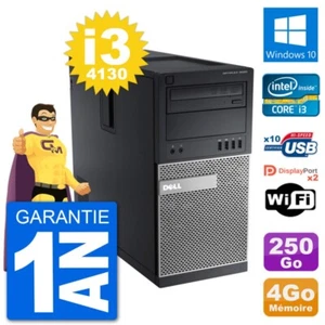 PC Tour Dell 9020 Intel Core i3-4130 RAM 4Go Disque Dur 250Go Windows 10 Wifi - Photo 1/3