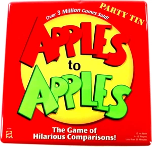 Apples to Apples Tin Box Game The Game of Hilarious Comparisons by Mattel - Picture 1 of 4