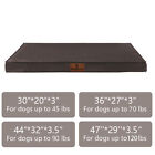 Brown Orthopedic Foam Dog Bed Pet Cushion with Cover 30x20/36x27/44x32/47x29inch