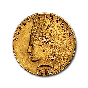 1910-D $10 Indian Gold Eagle AU - SKU#25910 Cover