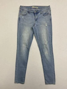 Old Navy The Rock Star Jeans Sz 10 Women's Light Wash Low Rise Denim Distressed - Picture 1 of 15