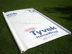 8 X 8 ft TYVEK House Wrap Paper Underlayment Siding Wall Insulation Mold Protect - Picture 1 of 4