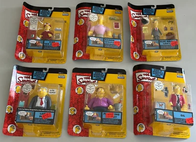Juego Los Simpson (6) Serie 11 Figuras Larry Barney Gil Kirk Rainier Playmates Foto 1 de 4