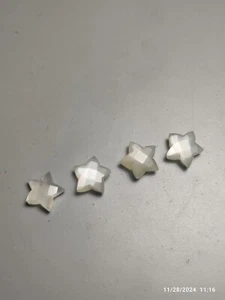Radiant 12 mm Star-Cut White Moonstone Polished Gemstone - Picture 1 of 7