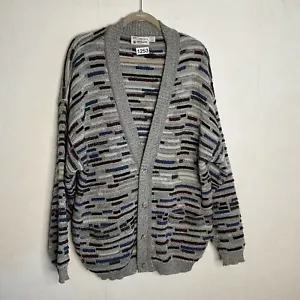 St Croix Shepards Mens Large Mohair Wool 80sCosby Style Cardigan Grandpa Sweater - Picture 1 of 8