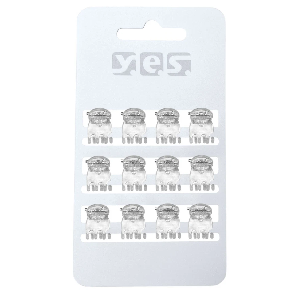 12 x mini Haarkrebse Haarkrallen Haarklammern transparent 1 cm x 1,3 cm SOLIDA